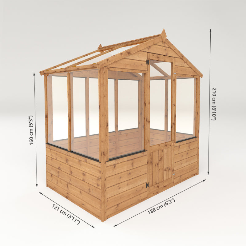 Adley 6' x 4' Budget Shiplap Greenhouse | Sheds.co.uk