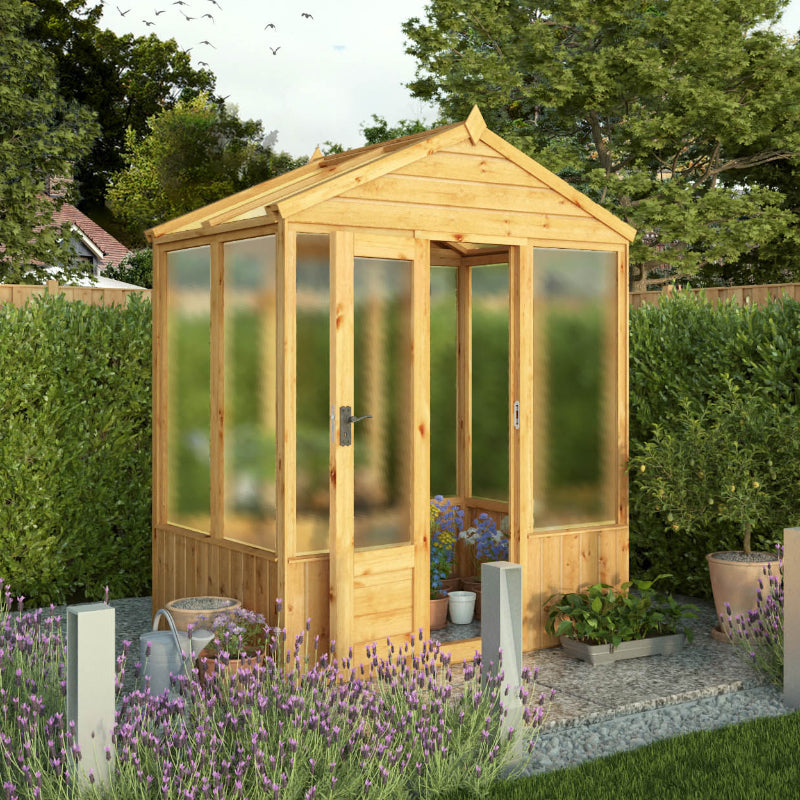 Adley 4' x 6' Lumberjack Premium Apex Wooden Greenhouse | Sheds.co.uk