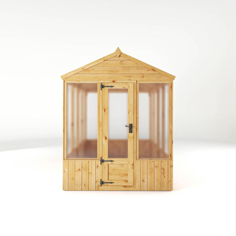 Adley 8' x 6' Lumberjack Premium Apex Wooden Greenhouse | Sheds.co.uk