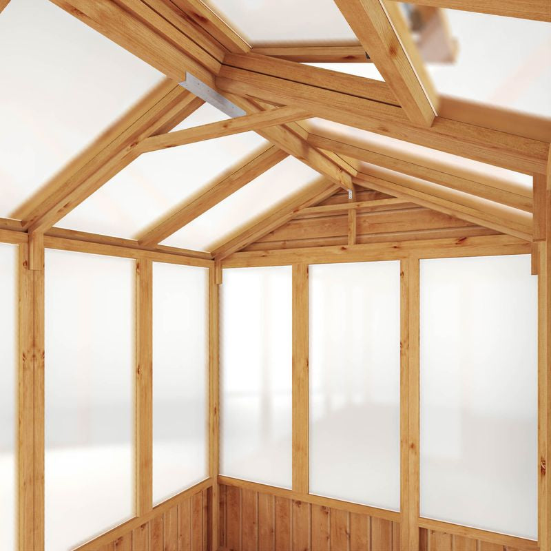 Adley 8' x 6' Lumberjack Premium Apex Wooden Greenhouse | Sheds.co.uk
