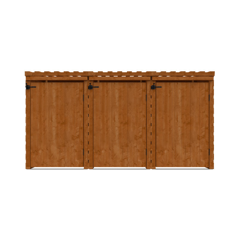 Redlands Shiplap Triple Bin Store | Sheds.co.uk