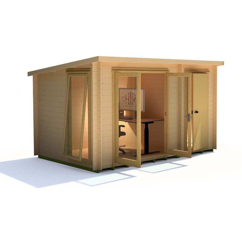 Loxley 3.6m x 2.6m Windsor Log Cabin - 19mm | Sheds.co.uk