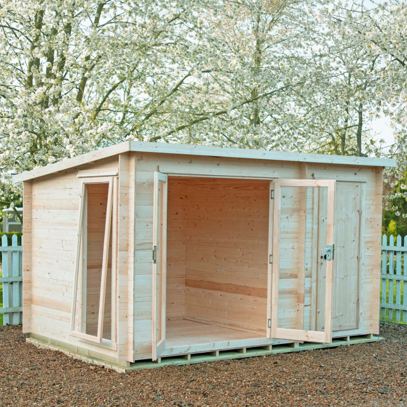Loxley 3.6m x 2.6m Windsor Log Cabin - 19mm | Sheds.co.uk