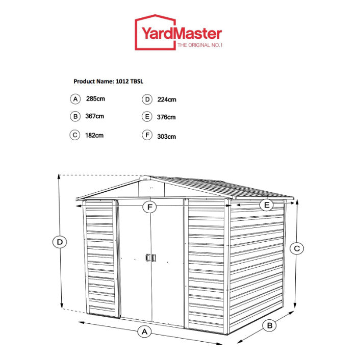 YardMaster 10' x 12' Shiplap Metal Garden Shed | Sheds.co.uk
