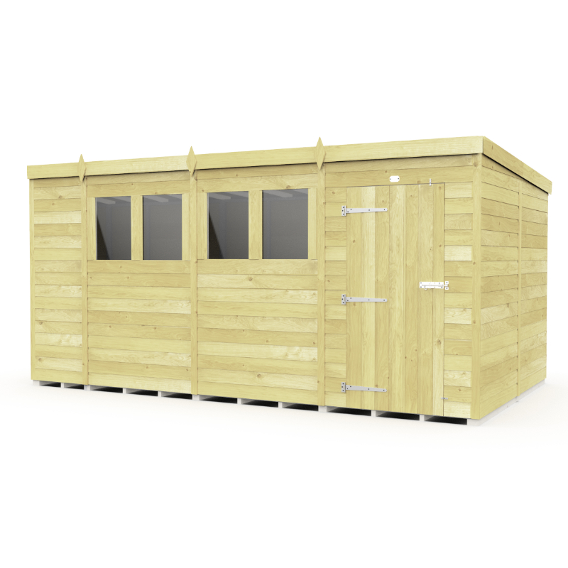 Holt 15’ x 8’ Pressure Treated Shiplap Modular Pent Shed