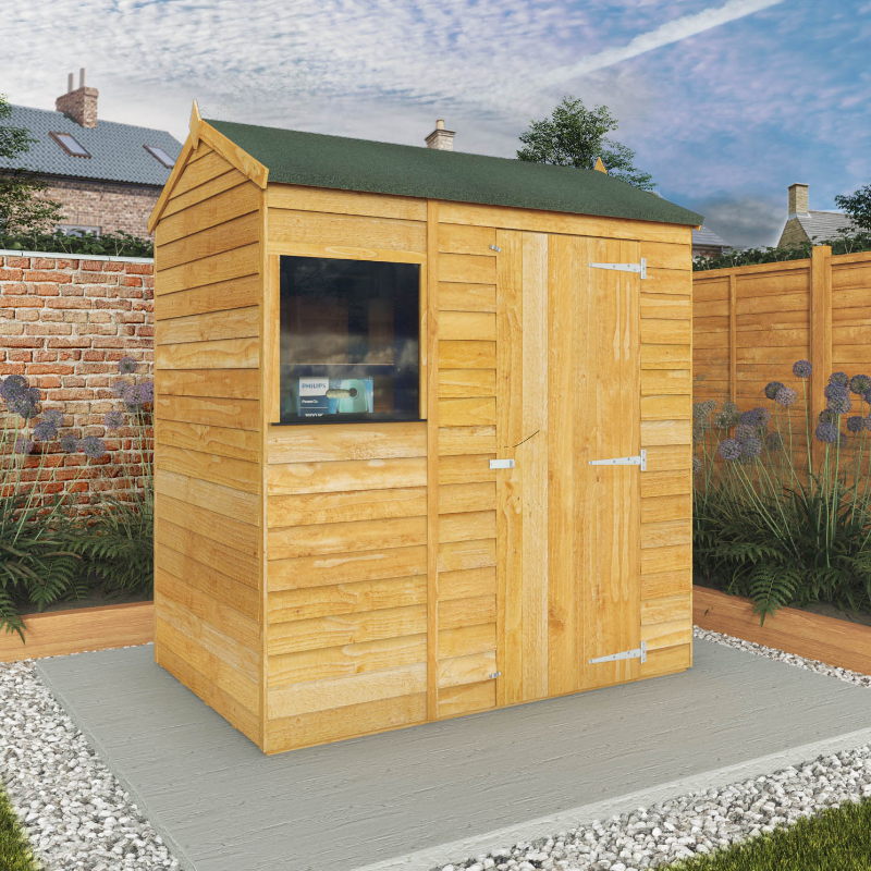 Adley 6’ x 4’ Overlap Reverse Apex Shed