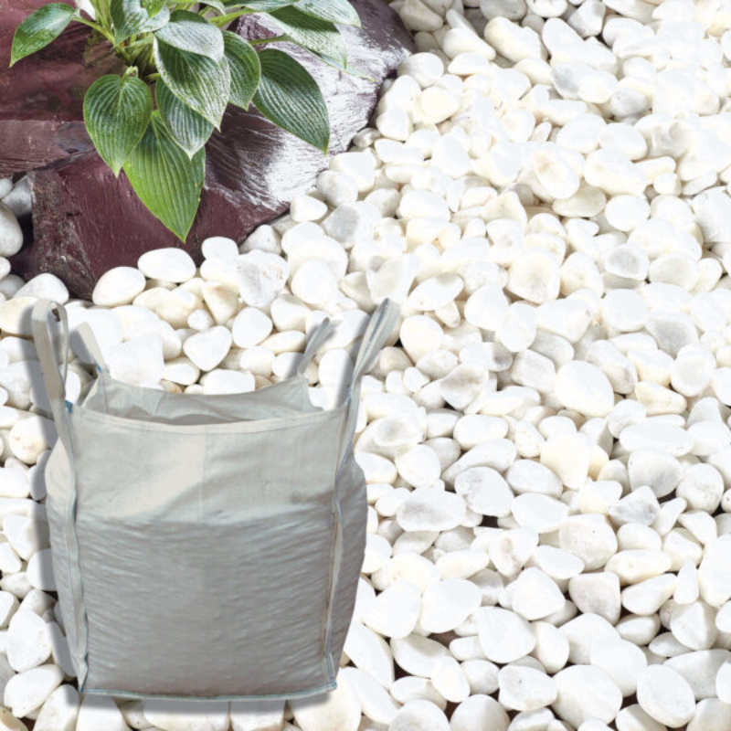 Bulk Bag 20-40mm Coral White Pebbles