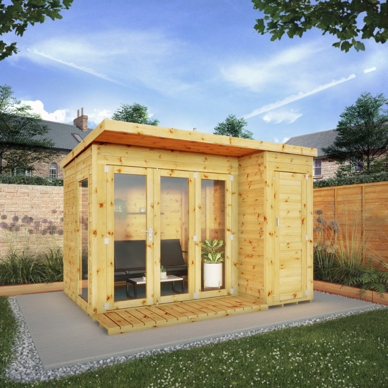 Adley 10’ x 8’ Cambridge Summer House With Side Shed