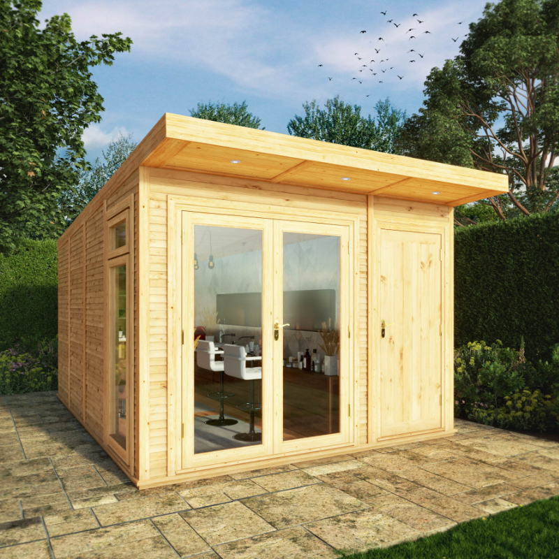 Adley 3m x 4m Insulated Garden Room With Side Shed