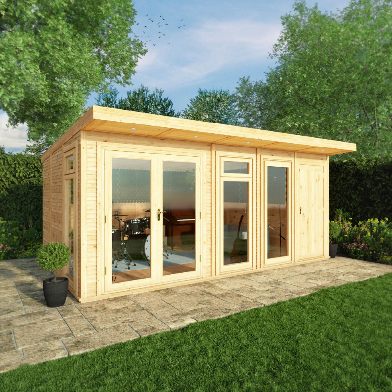 Adley 5m x 3m Insulated Garden Room With Side Shed