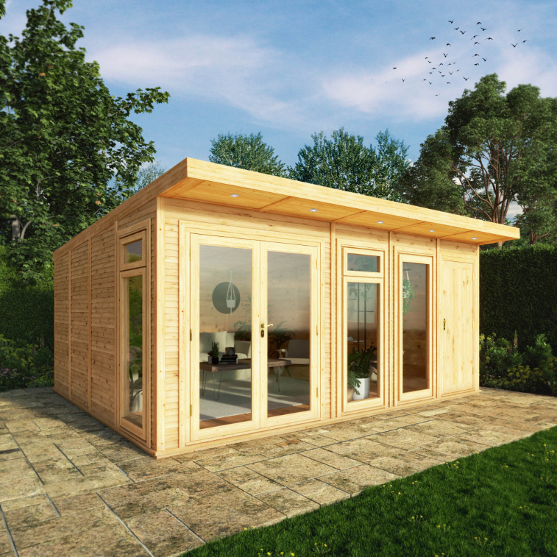 Adley 5m x 4m Insulated Garden Room With Side Shed