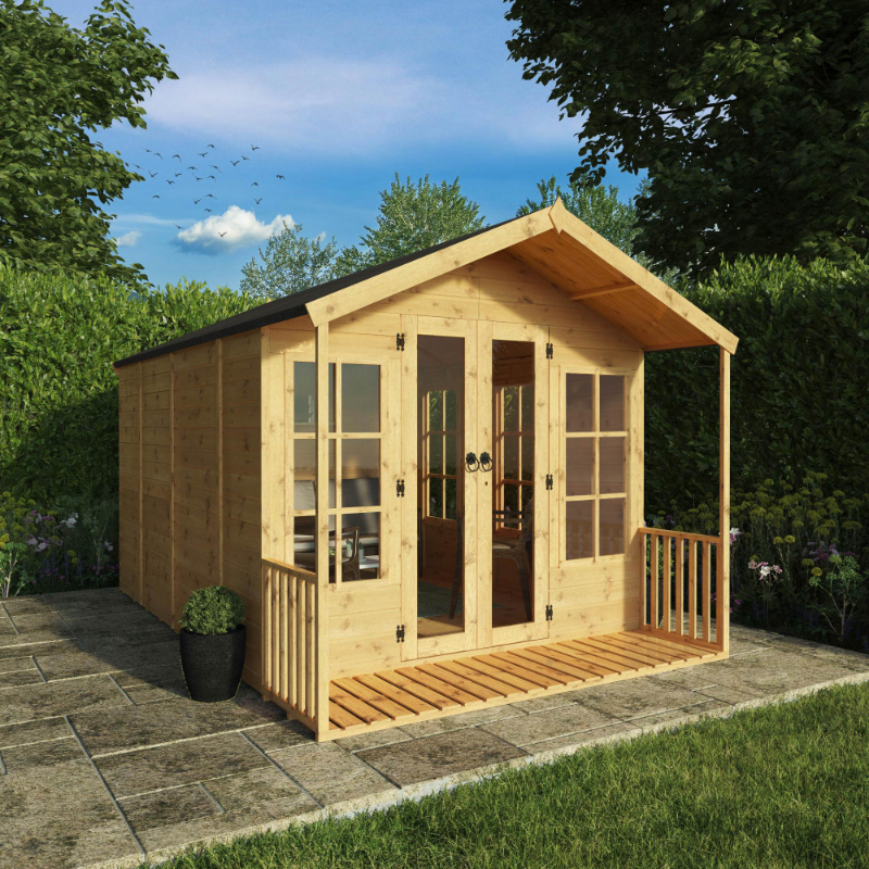Adley 8’ x 12’ Premium Traditional Summer House With Veranda