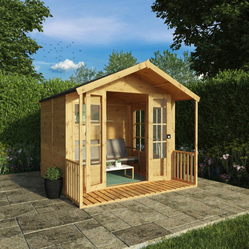 Adley 8’ x 8’ Premium Traditional Summer House With Veranda