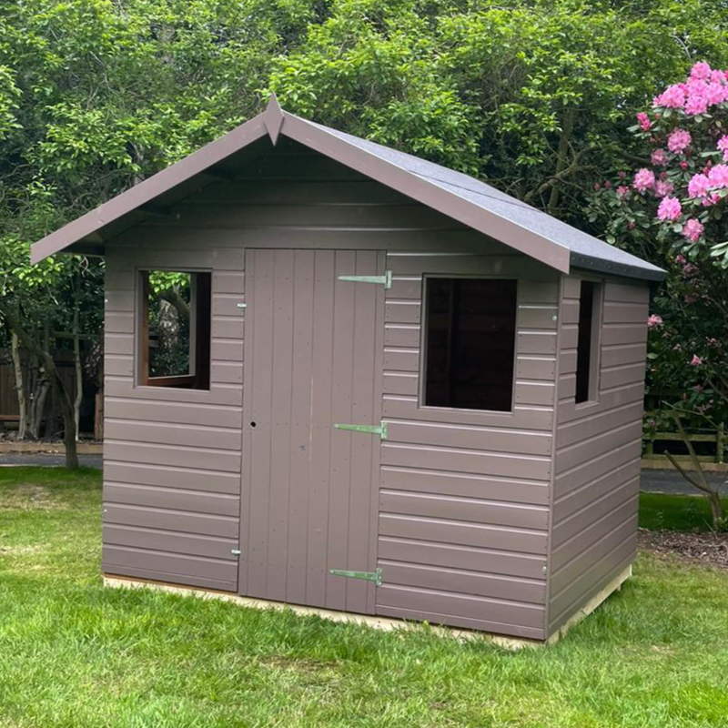 Bards 5’ x 7’ Popular Custom Apex Hobby Shed - Pre Painted