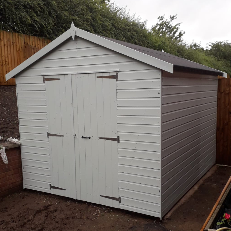 Bards 12’ x 10’ Custom Apex Security Shed - Tanalised or Pre Painted