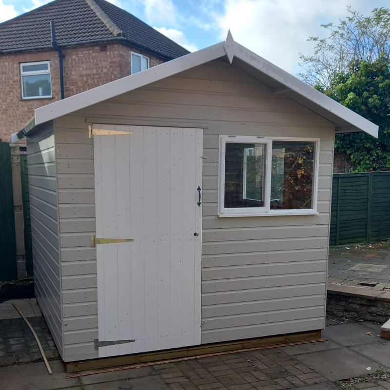 Bards 10’ x 6’ Supreme Custom Apex Cabin Shed - Tanalised or Pre Painted