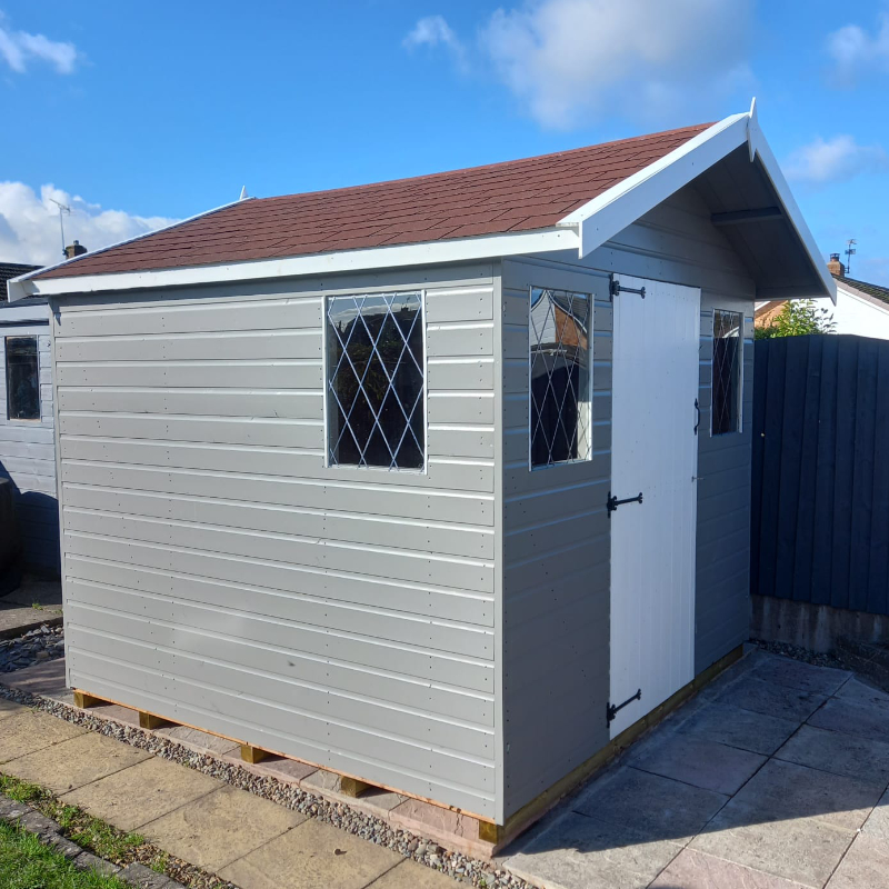 Bards 10’ x 8’ Supreme Custom Apex Hobby Shed - Tanalised or Pre Painted