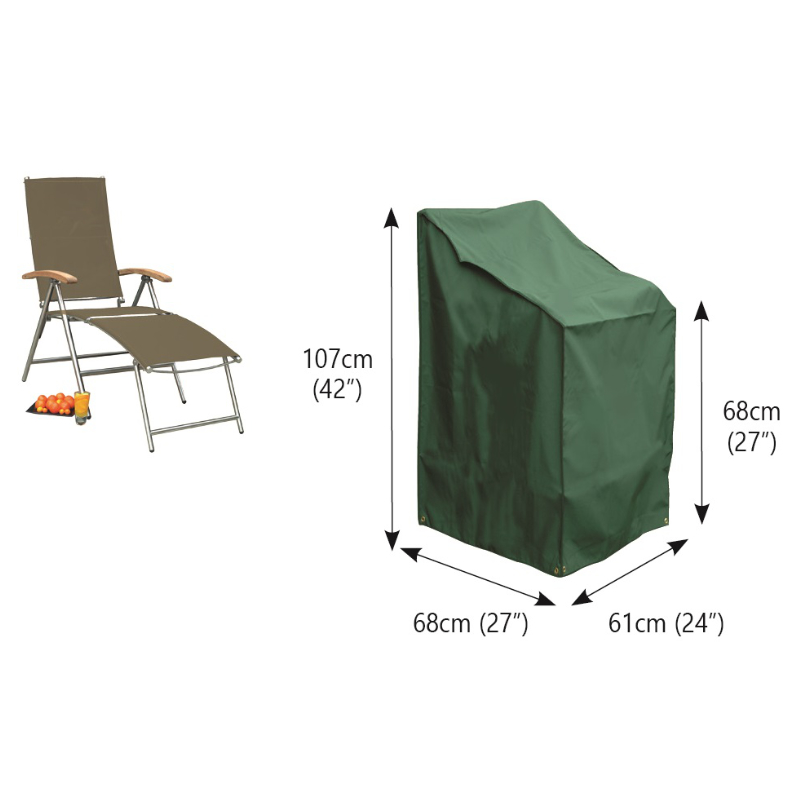 Classic Protector 6000 Stacking / Reclining Chair Cover - Green