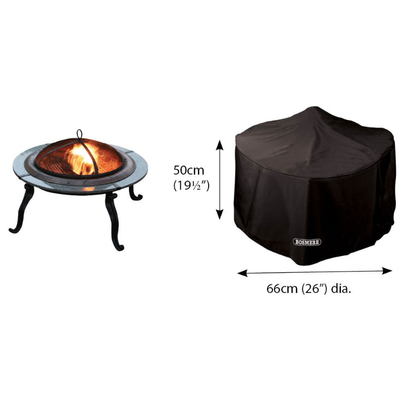 Classic Protector 6000 Small Round Fire Pit Cover - Black