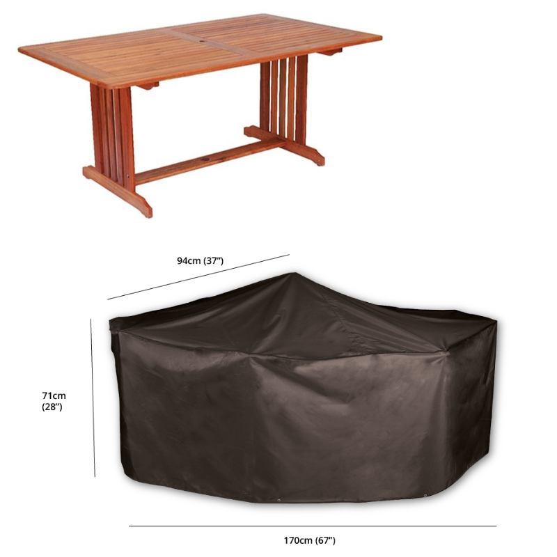 Classic Protector 5000 Rectangular Table Cover - 6 Seat - Black