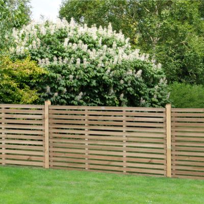 Hartwood 4' x 6' Slatted Pressure Treated Fence Panel