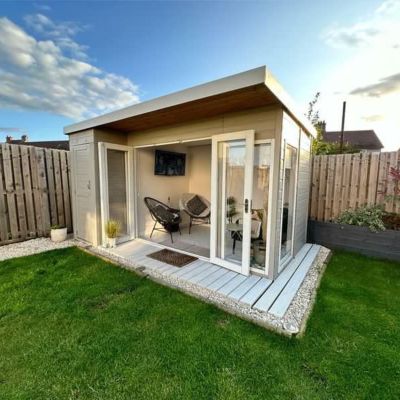 Adley 12' x 8' Cambridge Summer House With Side Shed