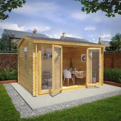 Adley 4m x 3m Home Office Executive Log Cabin - 28mm
