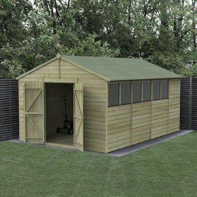 Hartwood 10' x 15' Pressure Treated Double Door Shiplap Apex Shed
