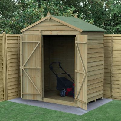 Hartwood Life Time 6' x 4' Double Door Windowless Pressure Treated Overlap Apex Shed