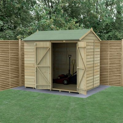 Hartwood 8' x 6' Pressure Treated Double Door Windowless Shiplap Reverse Apex Shed