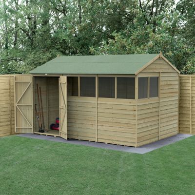 Hartwood Life Time 12' x 8' Double Door Overlap Pressure Treated Reverse Apex Shed