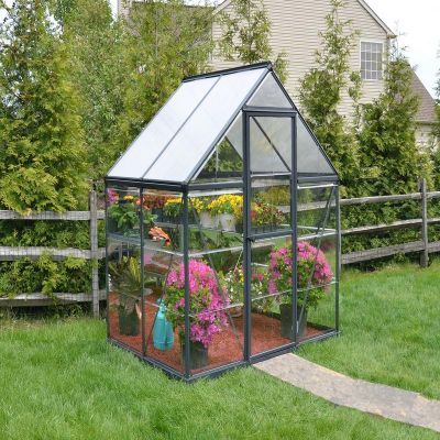 Palram - Canopia 6' x 4' Nature Hybrid Grey Polycarbonate Greenhouse