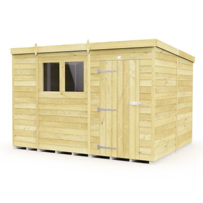 Holt 10' x 8' Pressure Treated Shiplap Modular Pent Shed