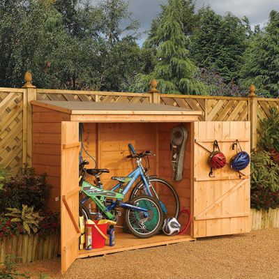 Rowlinson 6' x 3' Double Door Tongue and Groove Bike Shed