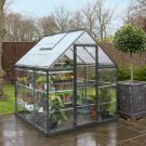 Palram - Canopia 6' x 6' Harmony Grey Polycarbonate Greenhouse