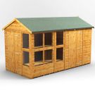 Oren 12' x 6' Apex Combi Potting Shed with Side Store - 6ft