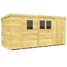 Holt 13' x 6' Double Door Shiplap Pressure Treated Modular Pent Shed