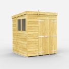 Holt 7' x 7' Double Door Shiplap Pressure Treated Modular Pent Shed