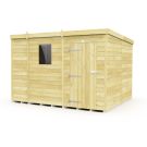 Holt 9' x 8' Pressure Treated Shiplap Modular Pent Shed