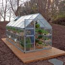 Palram - Canopia 6' x 12' Nature Hybrid Silver Polycarbonate Greenhouse