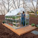 Palram - Canopia 6' x 10' Nature Hybrid Silver Polycarbonate Greenhouse