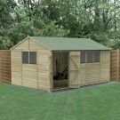 Hartwood 15' x 10' Pressure Treated Double Door Shiplap Reverse Apex Shed