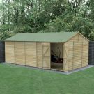 Hartwood 20' x 10' Pressure Treated Double Door Windowless Shiplap Reverse Apex Shed