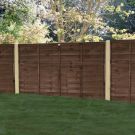 Hartwood 6' x 3' Pressure Treated Contemporary Lap Fence Panel - Brown