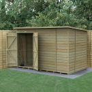 Hartwood Life Time 10' x 6' Double Door Windowless Overlap Pressure Treated Pent Shed