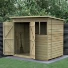 Hartwood 7' x 5' Double Door Pressure Treated Shiplap Pent Shed