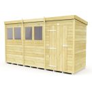 Holt 12' x 4' Pressure Treated Shiplap Modular Pent Shed
