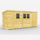Holt 13' x 7' Double Door Shiplap Pressure Treated Modular Pent Shed