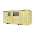 Holt 13' x 8' Double Door Shiplap Pressure Treated Modular Pent Shed
