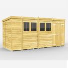 Holt 15' x 6' Double Door Shiplap Pressure Treated Modular Pent Shed